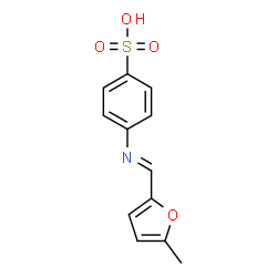 ChemSpider 2D Image | 4-{(E)-[(5-Methyl-2-furyl)methylene]amino}benzenesulfonic acid | C12H11NO4S
