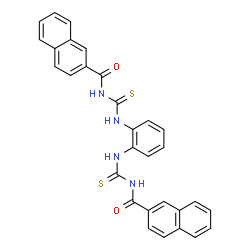 ChemSpider 2D Image | N,N'-(1,2-Phenylenedicarbamothioyl)di(2-naphthamide) | C30H22N4O2S2