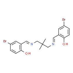 ChemSpider 2D Image | 2,2'-{(2,2-Dimethyl-1,3-propanediyl)bis[nitrilo(E)methylylidene]}bis(4-bromophenol) | C19H20Br2N2O2