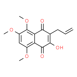 ChemSpider 2D Image | 3-Allyl-2-hydroxy-5,6,8-trimethoxy-1,4-naphthoquinone | C16H16O6