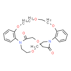 ChemSpider 2D Image | 8,11,14,24,29-Pentaoxa-1,21-diazatetracyclo[19.5.5.0~2,7~.0~15,20~]hentriaconta-2,4,6,15,17,19-hexaene-22,26-dione | C24H28N2O7