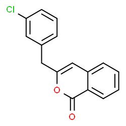 ChemSpider 2D Image | 3-(3-Chlorobenzyl)-1H-isochromen-1-one | C16H11ClO2