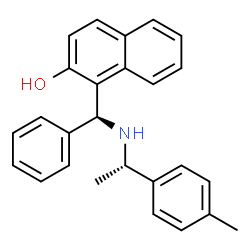 ChemSpider 2D Image | 1-[(S)-{[(1S)-1-(4-Methylphenyl)ethyl]amino}(phenyl)methyl]-2-naphthol | C26H25NO