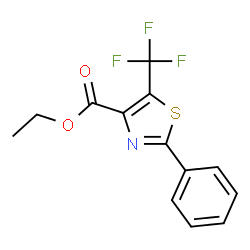 ChemSpider 2D Image | Ethyl 2-phenyl-5-(trifluoromethyl)-1,3-thiazole-4-carboxylate | C13H10F3NO2S