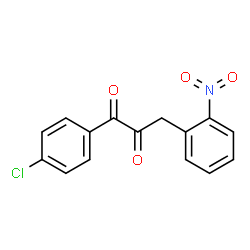 ChemSpider 2D Image | 1-(4-Chlorophenyl)-3-(2-nitrophenyl)-1,2-propanedione | C15H10ClNO4