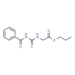 ChemSpider 2D Image | Propyl N-(benzoylcarbamothioyl)glycinate | C13H16N2O3S