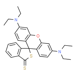 ChemSpider 2D Image | 3',6'-Bis(diethylamino)-3H-spiro[2-benzothiophene-1,9'-xanthene]-3-thione | C28H30N2OS2