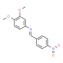 ChemSpider 2D Image | (E)-N-(3,4-Dimethoxyphenyl)-1-(4-nitrophenyl)methanimine | C15H14N2O4