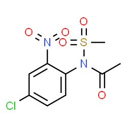ChemSpider 2D Image | N-(4-Chloro-2-nitrophenyl)-N-(methylsulfonyl)acetamide | C9H9ClN2O5S