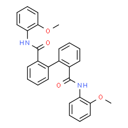 ChemSpider 2D Image | N,N'-Bis(2-methoxyphenyl)-2,2'-biphenyldicarboxamide | C28H24N2O4