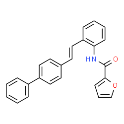 ChemSpider 2D Image | N-{2-[(E)-2-(4-Biphenylyl)vinyl]phenyl}-2-furamide | C25H19NO2