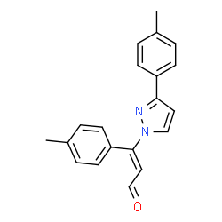 ChemSpider 2D Image | (2E)-3-(4-Methylphenyl)-3-[3-(4-methylphenyl)-1H-pyrazol-1-yl]acrylaldehyde | C20H18N2O
