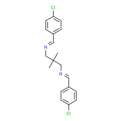 ChemSpider 2D Image | (E,E)-N,N'-(2,2-Dimethyl-1,3-propanediyl)bis[1-(4-chlorophenyl)methanimine] | C19H20Cl2N2