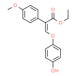 ChemSpider 2D Image | Ethyl (2Z)-3-(4-hydroxyphenoxy)-2-(4-methoxyphenyl)acrylate | C18H18O5