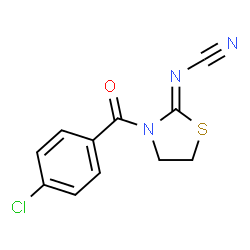 ChemSpider 2D Image | [(2Z)-3-(4-Chlorobenzoyl)-1,3-thiazolidin-2-ylidene]cyanamide | C11H8ClN3OS