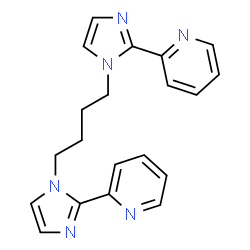 ChemSpider 2D Image | 1,4-bis[2-(2-pyridyl)imidazol-1-yl]butane | C20H20N6