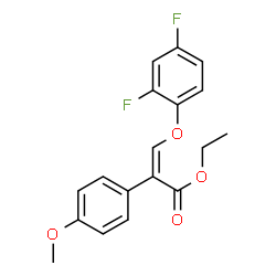 ChemSpider 2D Image | Ethyl (2Z)-3-(2,4-difluorophenoxy)-2-(4-methoxyphenyl)acrylate | C18H16F2O4