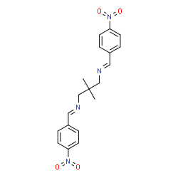 ChemSpider 2D Image | (E,E)-N,N'-(2,2-Dimethyl-1,3-propanediyl)bis[1-(4-nitrophenyl)methanimine] | C19H20N4O4