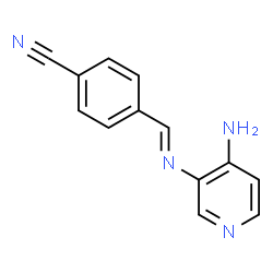 ChemSpider 2D Image | 4-{(E)-[(4-Amino-3-pyridinyl)imino]methyl}benzonitrile | C13H10N4