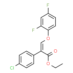ChemSpider 2D Image | Ethyl (2Z)-2-(4-chlorophenyl)-3-(2,4-difluorophenoxy)acrylate | C17H13ClF2O3