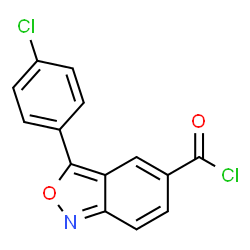 ChemSpider 2D Image | 3-(4-Chlorophenyl)-2,1-benzoxazole-5-carbonyl chloride | C14H7Cl2NO2