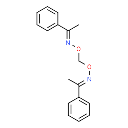 ChemSpider 2D Image | (1E,1'E)-N,N'-[Methylenebis(oxy)]bis(1-phenylethanimine) | C17H18N2O2