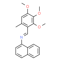 ChemSpider 2D Image | (E)-N-(1-Naphthyl)-1-(2,3,4-trimethoxy-6-methylphenyl)methanimine | C21H21NO3