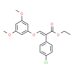 ChemSpider 2D Image | Ethyl (2E)-2-(4-chlorophenyl)-3-(3,5-dimethoxyphenoxy)acrylate | C19H19ClO5