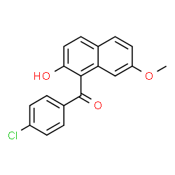 ChemSpider 2D Image | (4-Chlorophenyl)(2-hydroxy-7-methoxy-1-naphthyl)methanone | C18H13ClO3