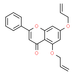 ChemSpider 2D Image | 5,7-Bis(allyloxy)-2-phenyl-4H-chromen-4-one | C21H18O4
