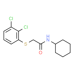 ChemSpider 2D Image | N-Cyclohexyl-2-[(2,3-dichlorophenyl)sulfanyl]acetamide | C14H17Cl2NOS