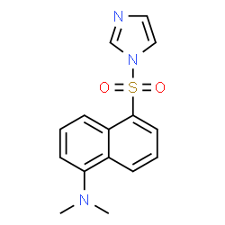 ChemSpider 2D Image | 5-(1H-Imidazol-1-ylsulfonyl)-N,N-dimethyl-1-naphthalenamine | C15H15N3O2S
