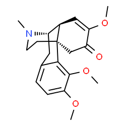 ChemSpider 2D Image | (9alpha,13alpha,14alpha)-3,4,7-Trimethoxy-17-methyl-7,8-didehydromorphinan-6-one | C20H25NO4