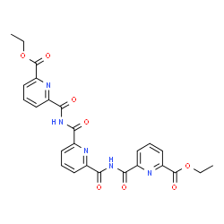 ChemSpider 2D Image | Diethyl 6,6'-[2,6-pyridinediylbis(carbonylcarbamoyl)]di(2-pyridinecarboxylate) | C25H21N5O8