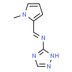 ChemSpider 2D Image | (E)-1-(1-Methyl-1H-pyrrol-2-yl)-N-(1H-1,2,4-triazol-3-yl)methanimine | C8H9N5