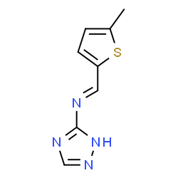ChemSpider 2D Image | (E)-1-(5-Methyl-2-thienyl)-N-(1H-1,2,4-triazol-3-yl)methanimine | C8H8N4S