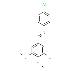 ChemSpider 2D Image | (E)-4-Chloro-N-(3,4,5-trimethoxybenzylidene)aniline | C16H16ClNO3