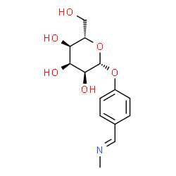 ChemSpider 2D Image | 4-[(E)-(Methylimino)methyl]phenyl beta-L-allopyranoside | C14H19NO6