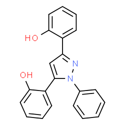 ChemSpider 2D Image | 2,2'-(1-Phenyl-1H-pyrazole-3,5-diyl)diphenol | C21H16N2O2