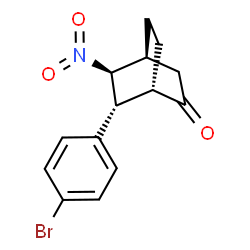ChemSpider 2D Image | (1S,4S,5S,6R)-6-(4-Bromophenyl)-5-nitrobicyclo[2.2.2]octan-2-one | C14H14BrNO3