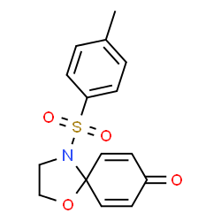 ChemSpider 2D Image | 4-[(4-Methylphenyl)sulfonyl]-1-oxa-4-azaspiro[4.5]deca-6,9-dien-8-one | C15H15NO4S