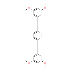 ChemSpider 2D Image | 1,1'-(1,4-Phenylenedi-2,1-ethynediyl)bis(3,5-dimethoxybenzene) | C26H22O4