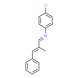 ChemSpider 2D Image | (1E,2E)-N-(4-Chlorophenyl)-2-methyl-3-phenyl-2-propen-1-imine | C16H14ClN