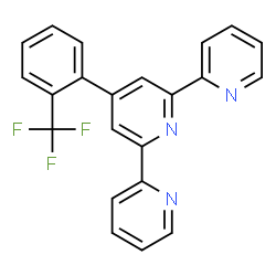 ChemSpider 2D Image | 4'-[2-(Trifluoromethyl)phenyl]-2,2':6',2''-terpyridine | C22H14F3N3