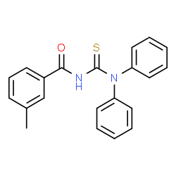 ChemSpider 2D Image | N-(Diphenylcarbamothioyl)-3-methylbenzamide | C21H18N2OS