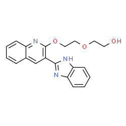 ChemSpider 2D Image | 2-(2-{[3-(1H-Benzimidazol-2-yl)-2-quinolinyl]oxy}ethoxy)ethanol | C20H19N3O3