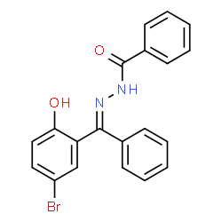 ChemSpider 2D Image | N'-[(E)-(5-Bromo-2-hydroxyphenyl)(phenyl)methylene]benzohydrazide | C20H15BrN2O2