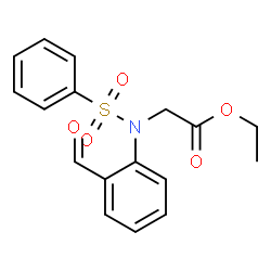 ChemSpider 2D Image | Ethyl N-(2-formylphenyl)-N-(phenylsulfonyl)glycinate | C17H17NO5S