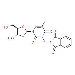 ChemSpider 2D Image | 3-[(1,3-Dioxo-1,3-dihydro-2H-isoindol-2-yl)methyl]thymidine | C19H19N3O7