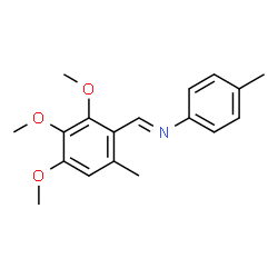 ChemSpider 2D Image | (E)-N-(4-Methylphenyl)-1-(2,3,4-trimethoxy-6-methylphenyl)methanimine | C18H21NO3